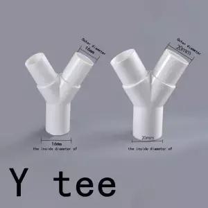 PVC 플라스틱 Y 형 티 포크 워터 파이프 드립 박스 16mm/20mm 1Pcs