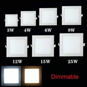이 가능한 LED 통 3W 4W 6W 9W 12W 15W 25W 사각형 스포트 라이트 AC85265V 천장 조명 실내 매입형