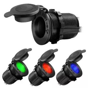 자동차 라이터 소켓 12V 24V Adapte 플러그 오토바이 잭 해양 보트 트럭 RV ATV 용 멀티