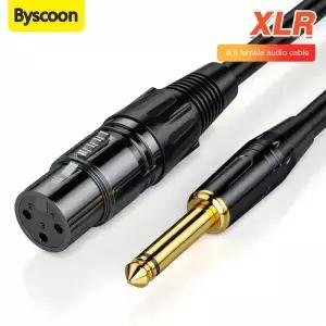 XLR 6.5mm 오디오 케이블 마이크 밸런스드 아날로그 코드 암 6.5 잭 컴퓨터 전화 스피커