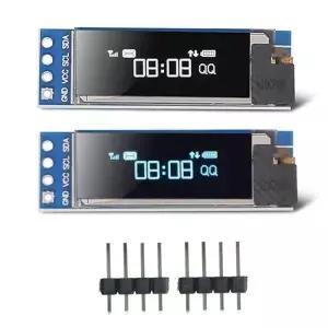 0.91 인치 6Pin IIC I2C SPI 인터페이스 OLED 흰색 LCD 디스플레이 모듈 Arduino Raspberry Pi SMT32 용