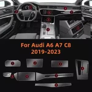 Audi A6 A7 C8 2019 차량 내부 센터 콘솔 투명 T 보호 필름 스크래치 수리 자동차 액세서리
