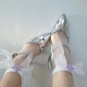 봄 여름 발목 러블리 별표 빅리본 양말 여름양말 망사양말 소녀 ...