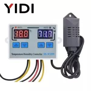 W1099 디지털 LED 온도 습도 컨트롤러 인큐베이터 용 12V 24V 110V 220V 습도계 미터 센서 조절기