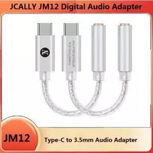 JCALLY JM12 디지털 오디오 어댑터 TypeC 3.5mm 이어폰 KTO2H20 DAC 칩 32 비트/384KH DSD128