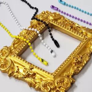 컬러 구슬줄 볼체인 키링 고리 부자재 DIY 가방 소품 악세사리