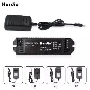 Herdio 2 채널 홈 전력 오디오 Bluetooth Aux 미니 욕실 벽 천장 음악 스피커 EU/US/UK 플러그
