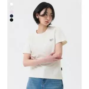 GROOVE RHYME 여성 분또 심플 로고 레터링 반팔 티셔츠 (5COLOR) (LRAMCTR507P)