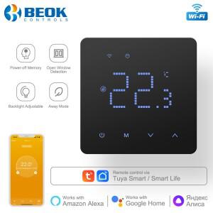 스마트 홈 온도 조절기 용 Beok WIFI 따뜻한 바닥 전기/물 난방 가스 보일러 Alice Alexa 220V