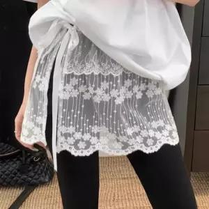 발레 랩스커트 레이어드 시스루 스커트