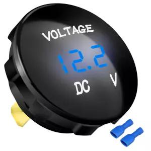 DaierTek DC 12V 24V 디스플레이 자동차 교체용 전압계 게이지 36V 디지털 파란색 LED가 장착된 카 보트