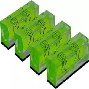 지오유니버 4Pcs 마그네틱 고정밀 소형 버블 레벨 52x20x15mm 3줄 수평 미니 스피릿 그림 걸기 3D 프린터