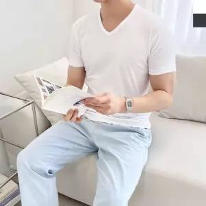 남성 브이넥 쿨링 면 반팔티 ON-TSH-QWFO5MW8