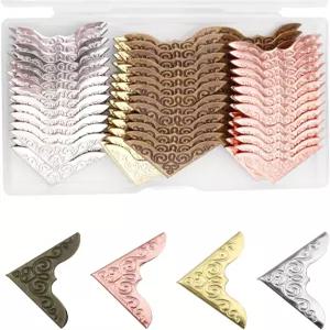 올다그 100 PCS 메탈 북 코너 빈티지 프로텍터 스크랩북용 언 가드 엣지 장식 사진 앨범 다이어리 커버