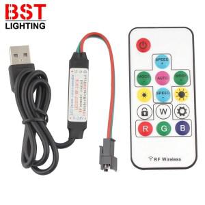 WS2812B SK6812 LED 컨트롤러 RGB 조광기 5V RF 무선 3 핀 잭 USB 출력, 스트립 원격