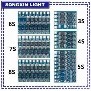 3S 4S 5S 6S 7S 8S 21V 4.2v 이온 밸런서 18650 밸런싱 충전 배터리 밸런스 기능 보호 보드