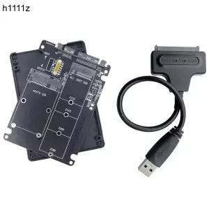 M2 SSD 케이스 mSATAUSB 어댑터 mSATA 인클로저 M.2 NGFF SSDSATA 3.0 2.5 라이저 보드 노트북 용 박스