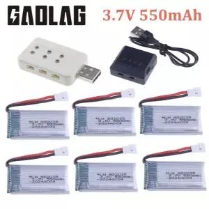 3.7V 550mAh 35C Lipo 배터리 및 충전기 X4 H107 H31 KY101 E33C E33 U816A V252 H6C RC 쿼드콥터 드론