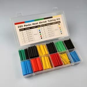 전선 열수축 튜브 세트 절연 케이블 수축 고무 280pcs k245 전선튜브 전선연결 배선보호