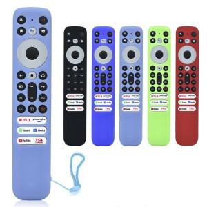 끈이있는 실리콘 원격 제어 커버 케이스 TCL RC902V FMR1 음성 대한 모든 항목을 포함하는 미끄럼 방지 텔