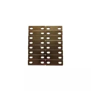 16pcs 니켈 도금 버스 바 35mm 구멍 중앙 피치 배터리 구리 클립 스트랩 커넥터 LiFePO4 셀용 M6 접촉