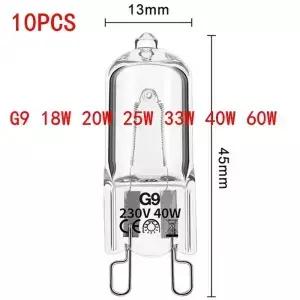 1/5/10PCS G9 18W 20W 25W 40W 60W 230V 에코 할로겐 전구 캡슐 LED 램프 삽입 비즈 크리스탈