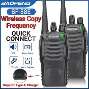 바오펑 88E 프로 무전기 무선 주파수 복사 장거리 UHF 400470MHz 휴대용 햄 사냥용