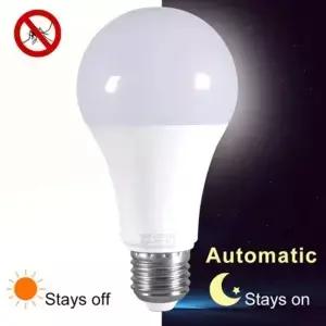 VzzUoo LED E27 조명 제어 센서 전구 12W 9W 7W AC85265V 주 자동 ON OFF 파티오 베란다 정원용 스마트