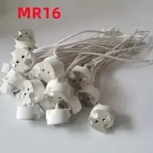 MR16 GU5.3 G4 램프 홀더 전구 베이스 와이어 세라믹 할로겐 소켓 도자기 커넥터 12V 250V Led 조명