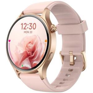 Fitpolo 여성용 스마트 워치 3인치 AMOLED 터치스크린 트래커 전화 걸기 응답 SpO2 모니터 3ATM 방수 수면 활동 추적 스마트워치 안드로이드 아이폰용
