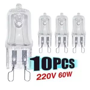 10 Pcs 오븐 전구 G9 할로겐 고온 기선 빛 25w 28w 40w 60w 긴 수명