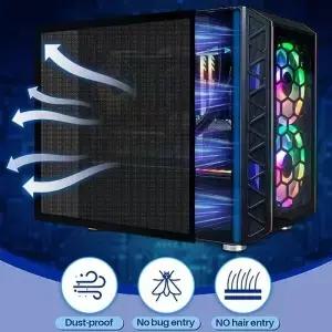 1M DIY PC 케이스 먼지 메쉬 필터 PVC 방진 커버 팬 쿨러 배플 용 검정색 컴퓨터
