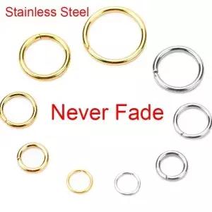 100pcs PVD 스테인레스 스틸 점프 링 로트 3 4 5 6 7 8 10 mm 분할 커넥터 팔찌 목걸이 Diy 쥬얼리 만들기