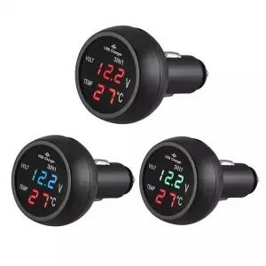 범용 12V 24V 자동차 볼트 미터 자동 LED 디지털 전압계 게 USB 충전기 전압 측정기