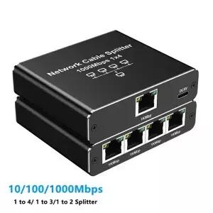 1000Mbps 1 in 4 Out 이더넷 어댑터 2/3/4 RJ45 LAN 인터넷 분배기 Cat 6 기가비트 스위치 PC 노트북 TV