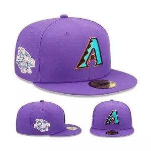 New Era 뉴에라 애리조나 다이아몬드백스 퍼플 피티드 캡 MLB 2001 월드 시리즈 핑크 U/V
