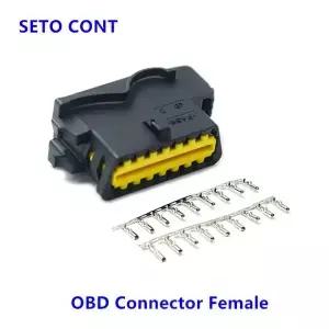 J1962 OBD 커넥터 암 16핀 터미널 소켓 푸조 또는 르노 등 프랑스 자동차용 OBDII 인터페이스