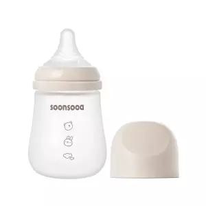 순수아 실리콘 코팅 유리젖병 젖꼭지 포함-160ml