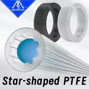 부드러운 별 모양 재료 튜브 4mm OD 테플론트 울트라 스 플로우 DIY 3D 프린터 (밤부랩 AMS 크리에이티용)