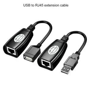Cat5 RJ45 패치 코드 검정색 네트워킹 액세서리에 2Pcs USB to LAN 케이블 연장 어댑터 익스텐더