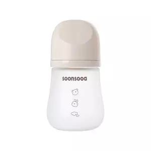 순수아 실리콘 코팅 유리젖병 노꼭지-160ml