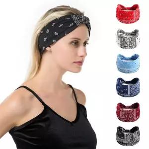 여성 일상 데일리 캐주얼 패션 페이즐리 헤어밴드
