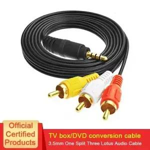1.5M 3.5mm 잭 플러그3 RCA 어댑터 AUX 케이블 남성남성 오디오 비디오 와이어 스피커 노트북 DVD TV