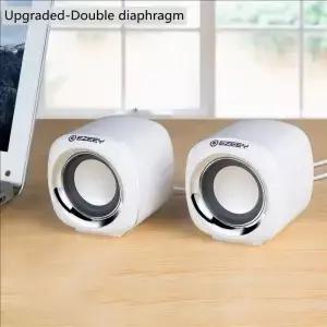 Hifi 미니 데스크탑 유선 USB 컴퓨터 노트북 PC 용 듀얼 스피커 서라운드 스테레오 서브 우퍼 AUX