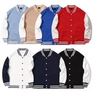 항공점퍼 박스핏 배색라인 교복 생활복 스쿨 야구점퍼(7color)