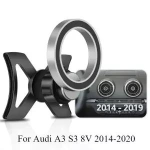 아우디 A3 S3 8V 2014 에어 아울렛 클립 마운트 스탠드 GPS 네비게이션 브래킷 자동차 액세서리 용 자기