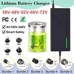 42V 54.6V 58.8V 67.2V 84V 2A 3A 5A 배터리 스마트 충전기 (팬 ) 10S20S 36V72V 이온 셀 안전 고속 충전