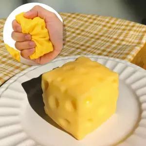 우아창고왕 치즈 빵 말랑이 빅 치즈 슬랑이 스트레스 볼 말랑이 수제 스퀴시 대왕 치즈 말랑이 장난감