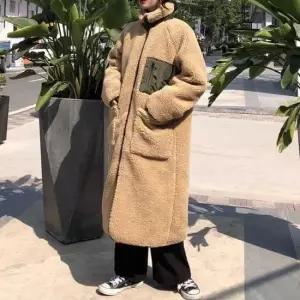 롱집업자켓 여성 롱점퍼 양털 롱자켓 캐주얼룩 긴점퍼 긴자켓
