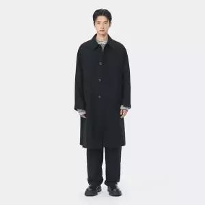 [커스텀멜로우](강남점) 역시즌 Black Wool Linen Balmacaan Coat (CWCAA25512BKX)